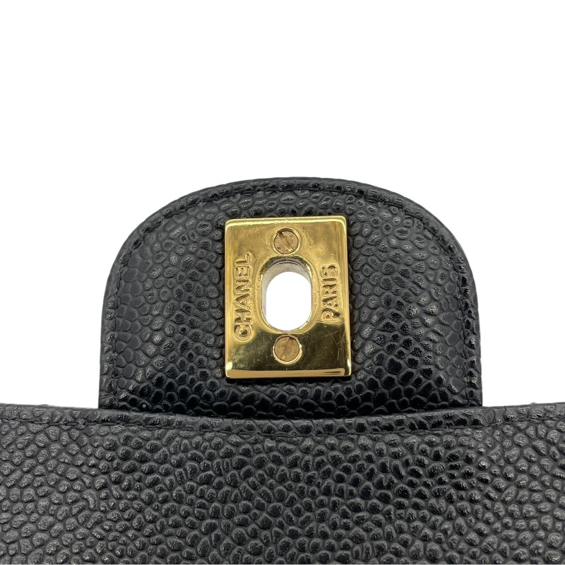 シャネル CHANEL マトラッセ25 A01112 17番台 ブラック GD金具 キャビアスキン レディース ショルダーバッグ
