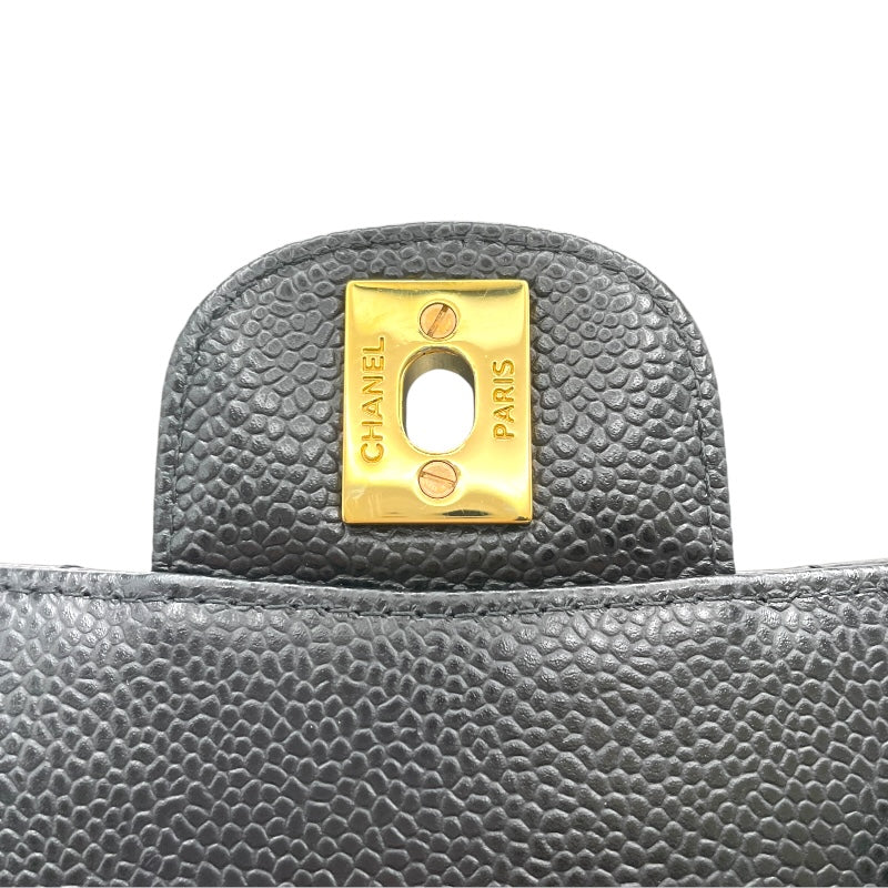 シャネル CHANEL マトラッセ25 A01112 ブラック GD金具 キャビアスキン レディース ショルダーバッグ
