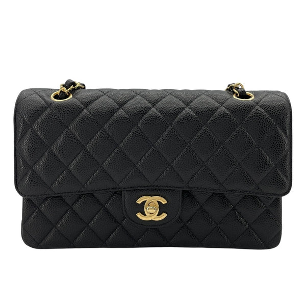 シャネル CHANEL マトラッセ25 A01112 24番台 ブラック GD金具 キャビアスキン レディース ショルダーバッグ