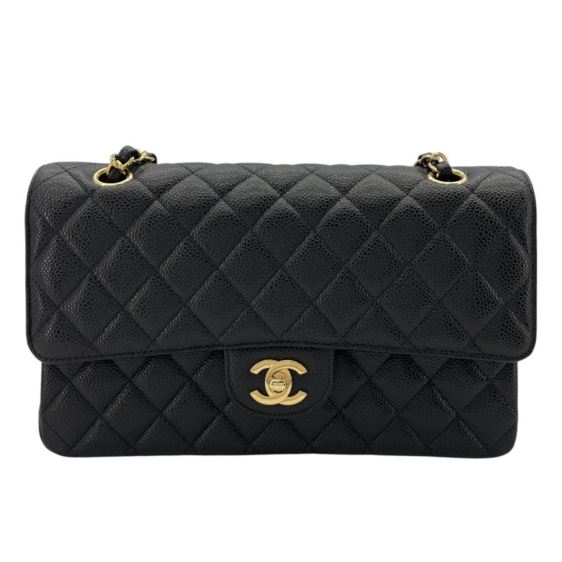 シャネル CHANEL マトラッセ25 A01112 24番台 ブラック GD金具 キャビアスキン レディース ショルダーバッグ