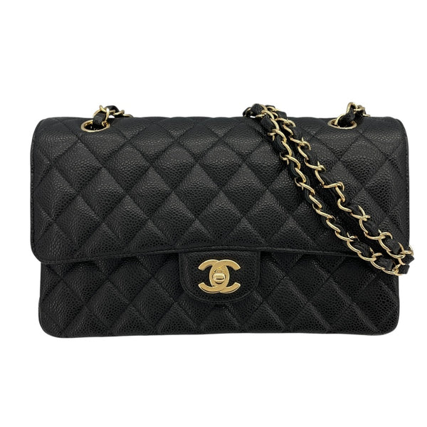 シャネル CHANEL マトラッセ25 A01112 24番台 ブラック GD金具 キャビアスキン レディース ショルダーバッグ