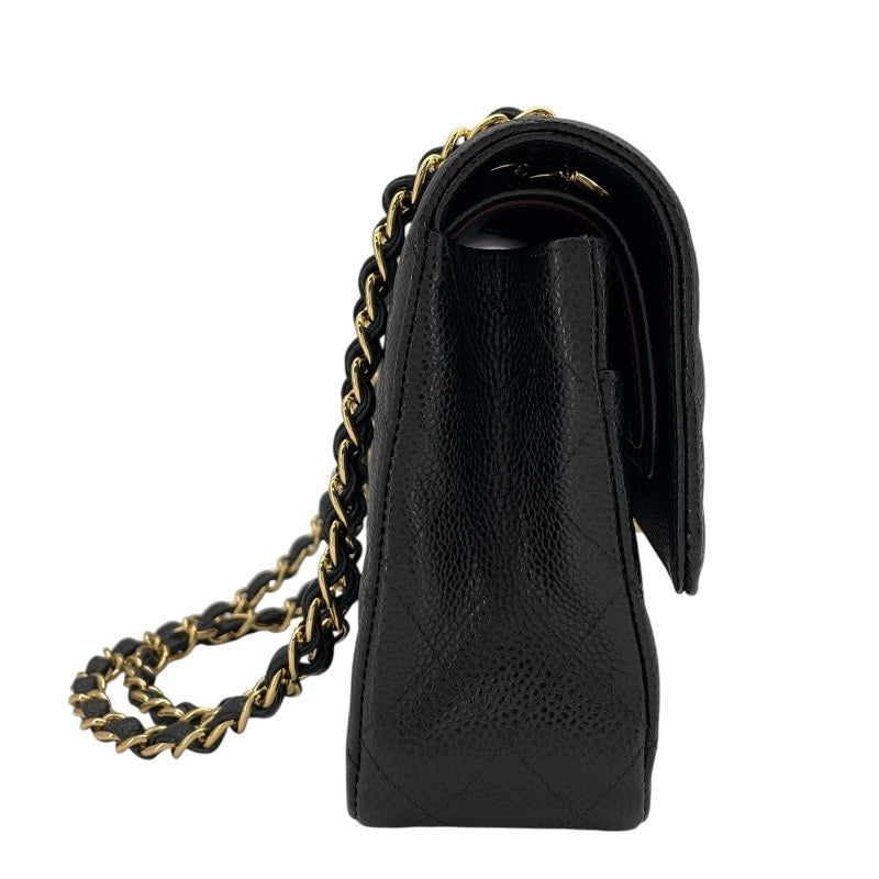 シャネル CHANEL マトラッセ25 A01112 24番台 ブラック GD金具 キャビアスキン レディース ショルダーバッグ