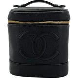 シャネル CHANEL バニティ A01998 ブラック GD金具 キャビアスキン レディース ハンドバッグ