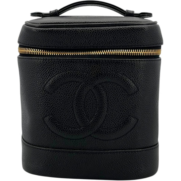 シャネル CHANEL バニティ A01998 ブラック GD金具 キャビアスキン レディース ハンドバッグ