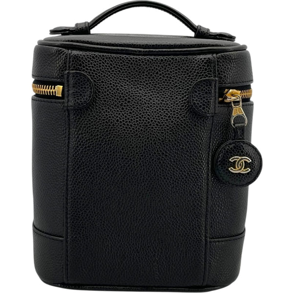 シャネル CHANEL バニティ A01998 ブラック GD金具 キャビアスキン レディース ハンドバッグ