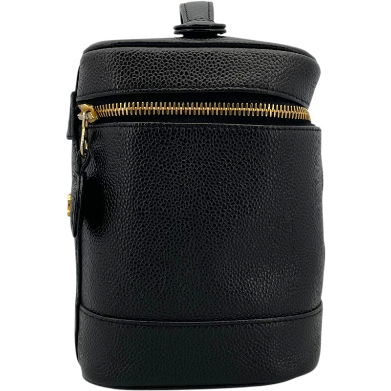 シャネル CHANEL バニティ A01998 ブラック GD金具 キャビアスキン レディース ハンドバッグ