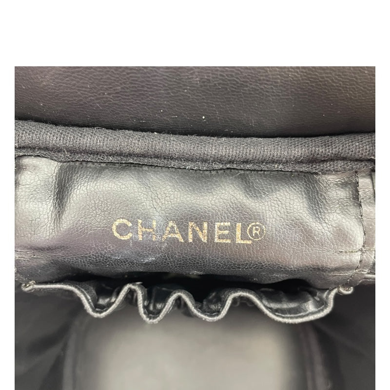 シャネル CHANEL ココマーク バニティバッグ A01998 6番台 ブラック GD金具 キャビアスキン レディース ハンドバッグ