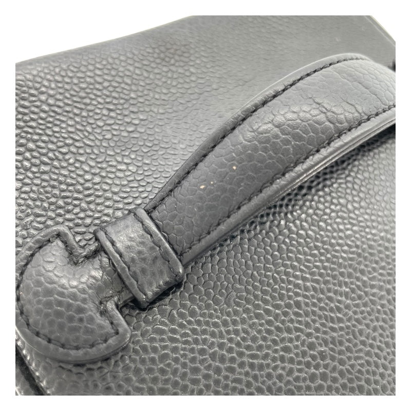シャネル CHANEL ココマーク バニティバッグ A01998 6番台 ブラック GD金具 キャビアスキン レディース ハンドバッグ