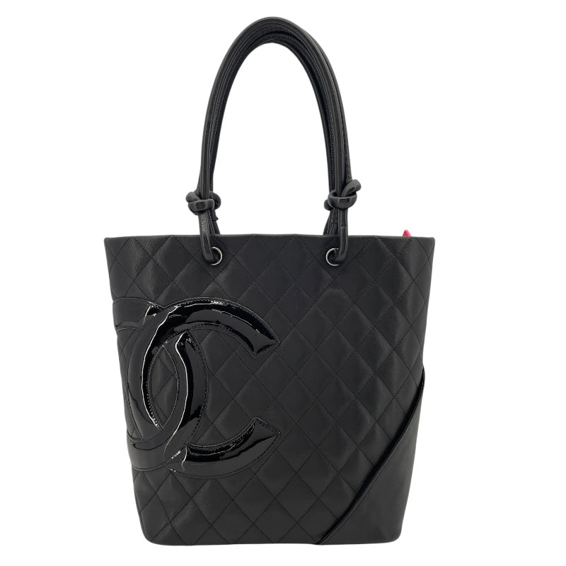 シャネル CHANEL カンボンライントートミディアム A25167 14番台 ブラック SV金具 カーフ レディース トートバッグ