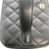 シャネル CHANEL ヴァニティポーチ ブラック GD金具 キャビアスキン レディース ハンドバッグ