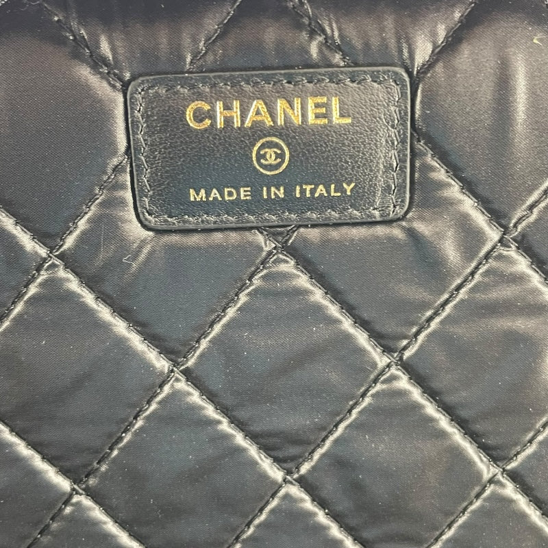 シャネル CHANEL ヴァニティポーチ ブラック GD金具 キャビアスキン レディース ハンドバッグ