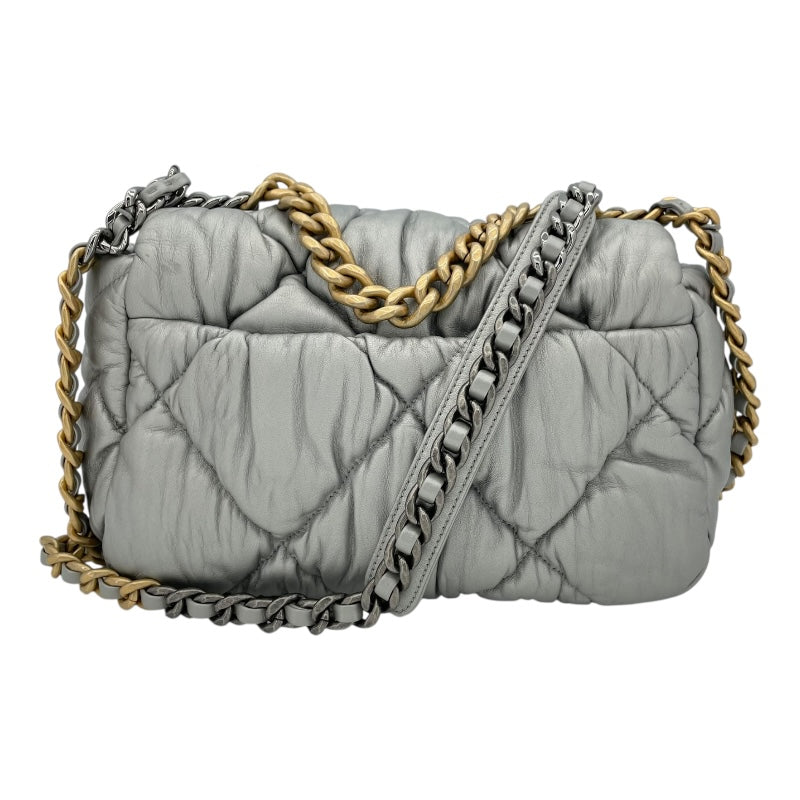 シャネル CHANEL CHANEL 19 バッグ AS1160 シルバー　GD・SV金具 ラム レディース ショルダーバッグ