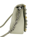 シャネル CHANEL チェーンショルダー ホワイト GDxSV金具 カーフ レディース ショルダーバッグ
