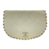 シャネル CHANEL チェーンショルダー ホワイト GDxSV金具 カーフ レディース ショルダーバッグ