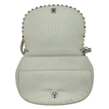 シャネル CHANEL チェーンショルダー ホワイト GDxSV金具 カーフ レディース ショルダーバッグ