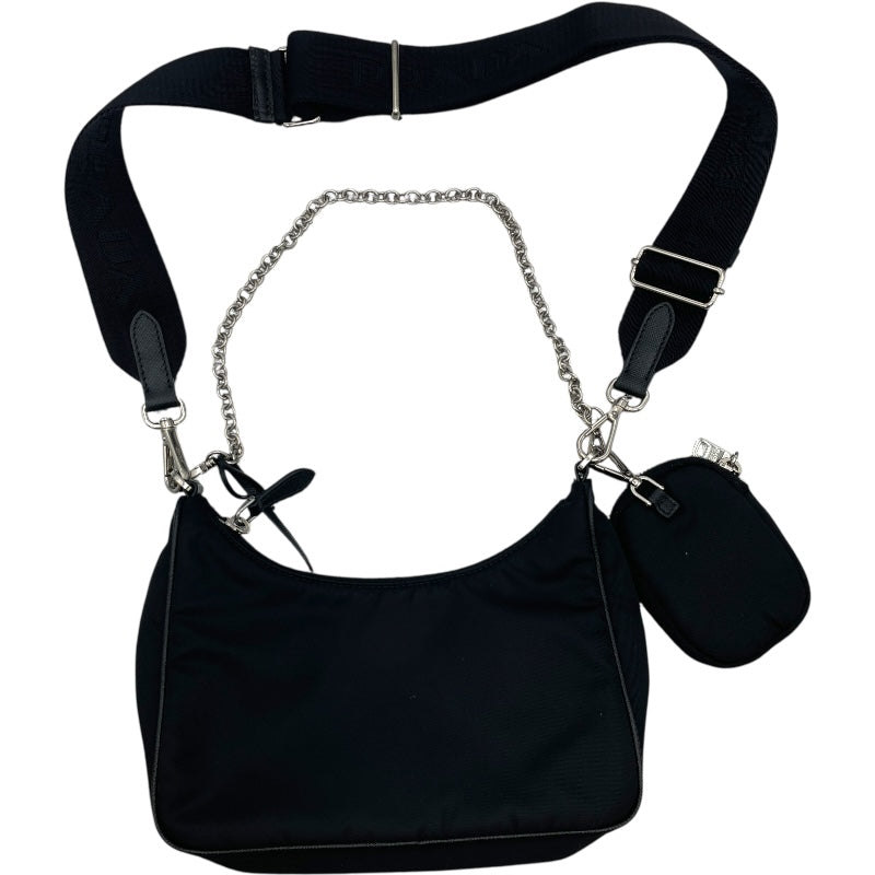 プラダ PRADA Re-Edition ショルダー 1BH204 ブラック ナイロン レディース ショルダーバッグ