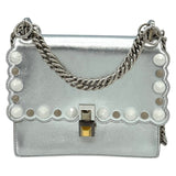 フェンディ FENDI キャナイ チェーンショルダー 8M0381 シルバー レザー/スタッズ レディース ショルダーバッグ