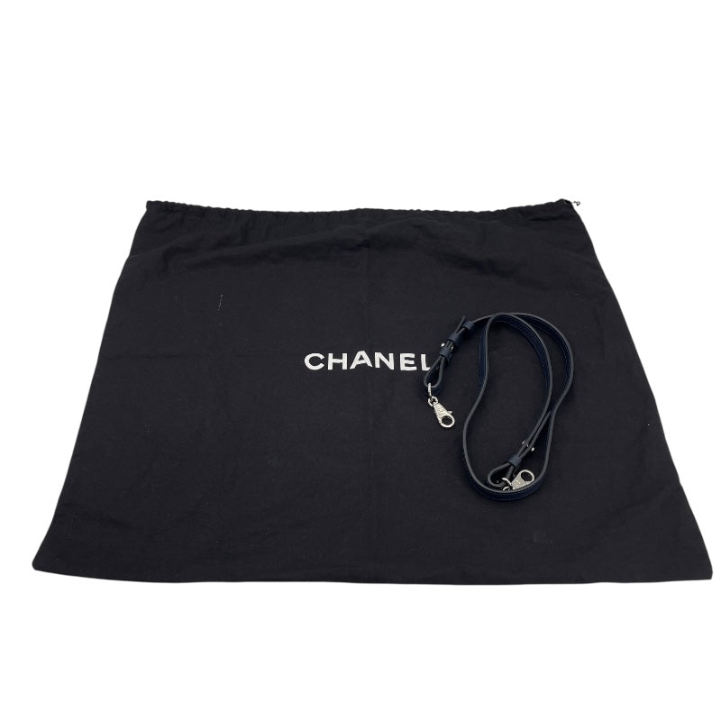シャネル CHANEL ネオエクゼクティブトート A69930 23番台 ネイビー SV金具 キャビアスキン レディース トートバッグ