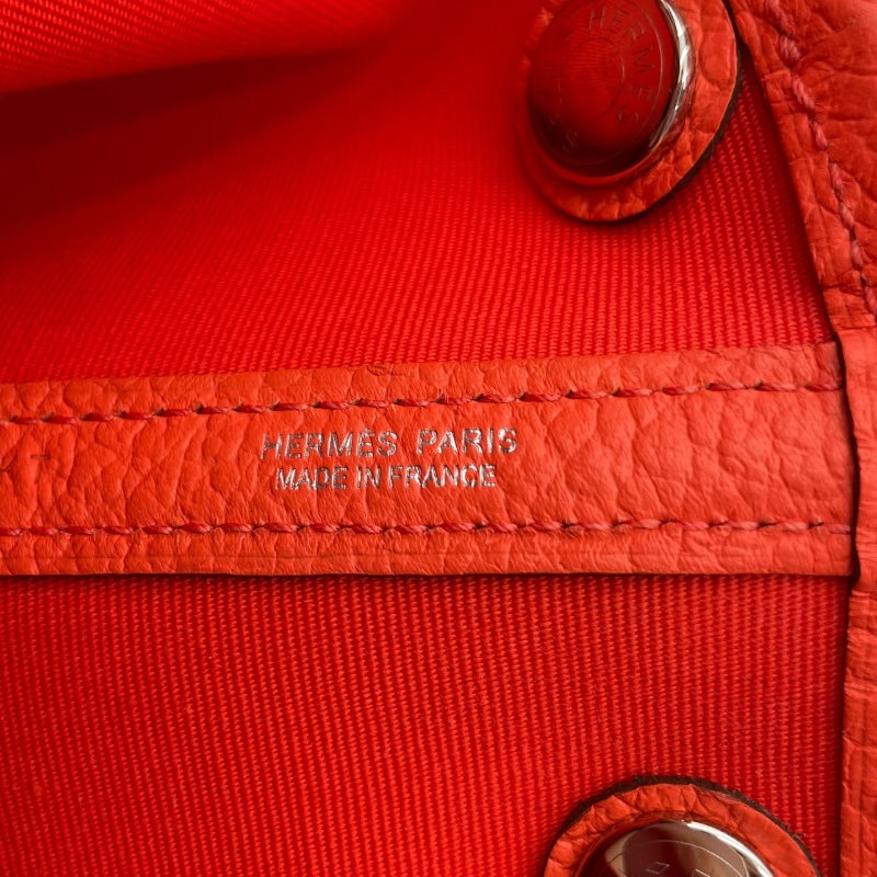 エルメス HERMES ガーデンパーティーTPM X刻 オレンジ SV金具