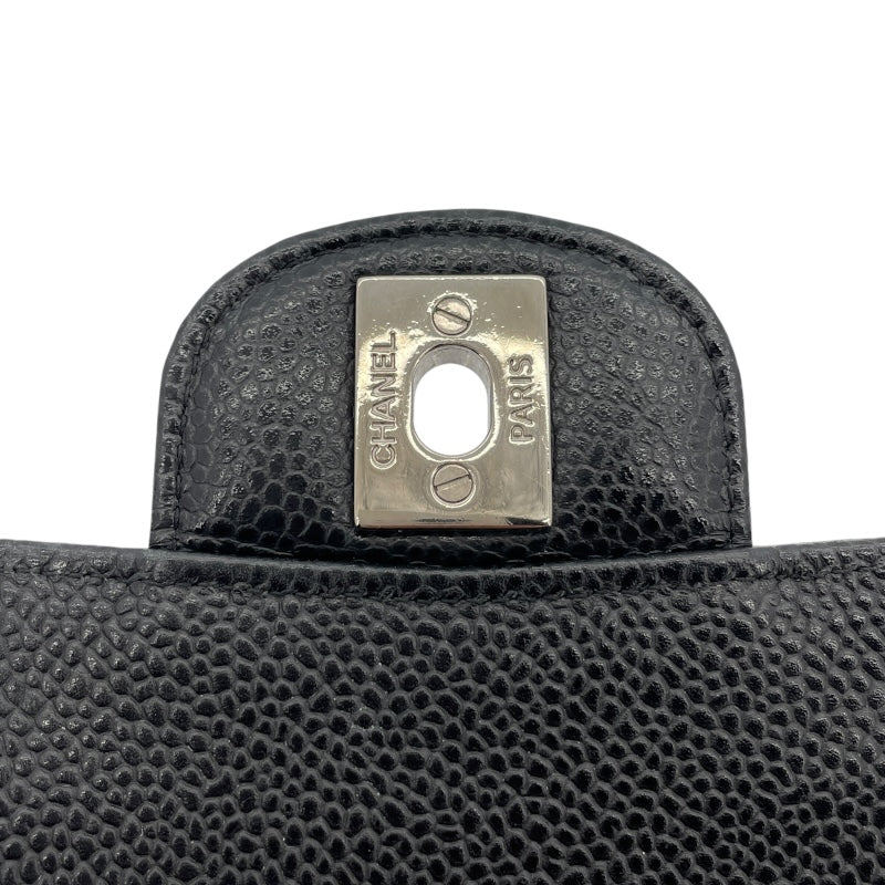 シャネル CHANEL マトラッセ25 A01112 25番台 ブラック SV金具 キャビアスキン レディース ショルダーバッグ