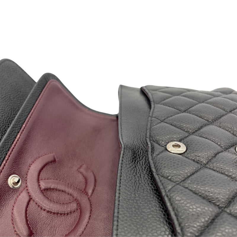 シャネル CHANEL マトラッセ25 A01112 25番台 ブラック SV金具 キャビアスキン レディース ショルダーバッグ