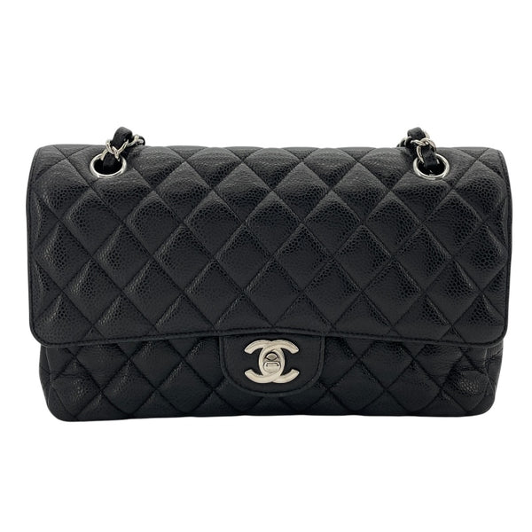 シャネル CHANEL マトラッセ25 A01112 25番台 ブラック SV金具 キャビアスキン レディース ショルダーバッグ