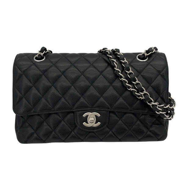 シャネル CHANEL マトラッセ25 A01112 25番台 ブラック SV金具 キャビアスキン レディース ショルダーバッグ
