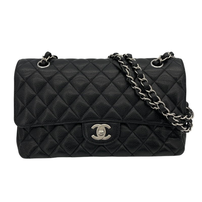 シャネル CHANEL マトラッセ25 A01112 25番台 ブラック SV金具 キャビアスキン レディース ショルダーバッグ