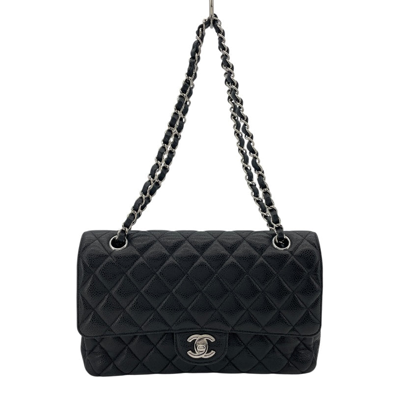 シャネル CHANEL マトラッセ25 A01112 25番台 ブラック SV金具 キャビアスキン レディース ショルダーバッグ