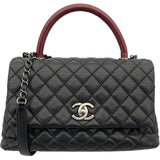 シャネル CHANEL ココハンドル29 A92991 ブラック SV金具 キャビアスキン・パイソン レディース ショルダーバッグ