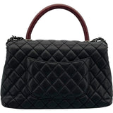 シャネル CHANEL ココハンドル29 A92991 ブラック SV金具 キャビアスキン・パイソン レディース ショルダーバッグ