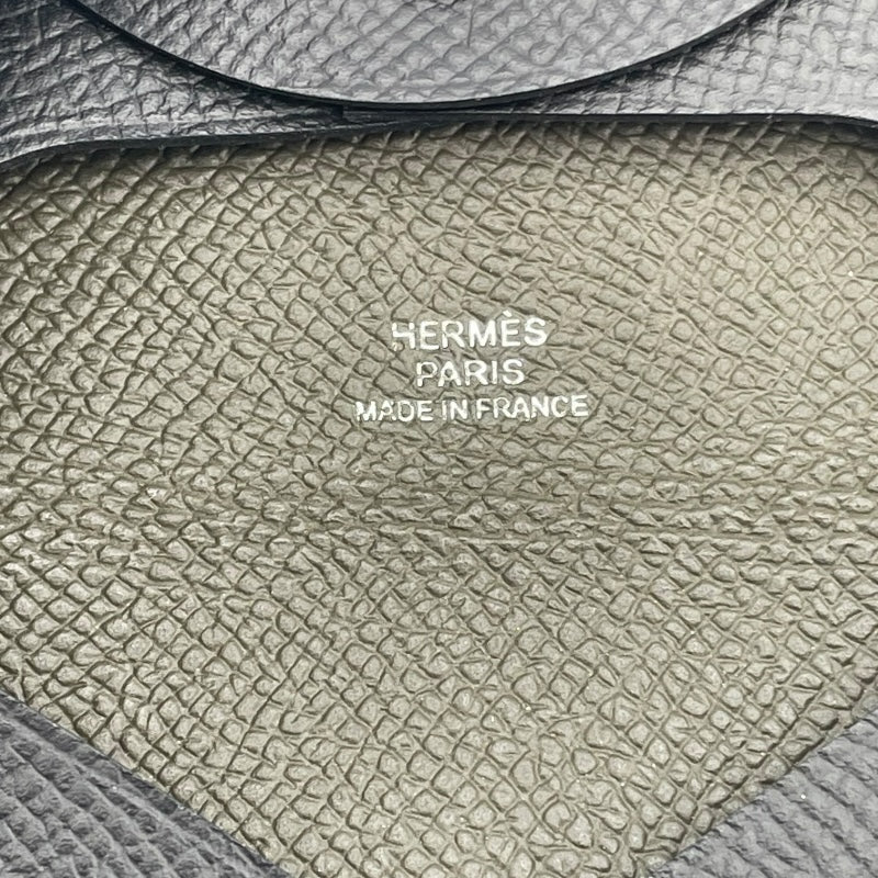 エルメス HERMES バスティア ヴェルソ Y刻 ブラック/ヴェールグリス SV金具 エプソン ユニセックス コインケース