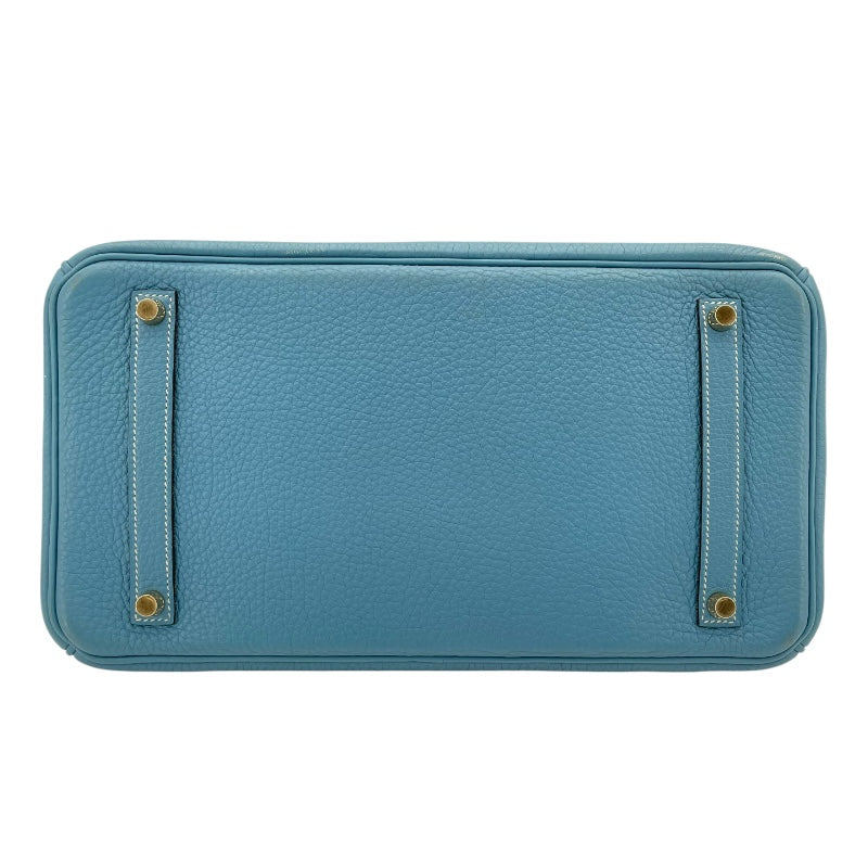 エルメス HERMES バーキン35 □N刻印　(2010年製) ブルージーン　ゴールド金具 トゴ レディース ハンドバッグ