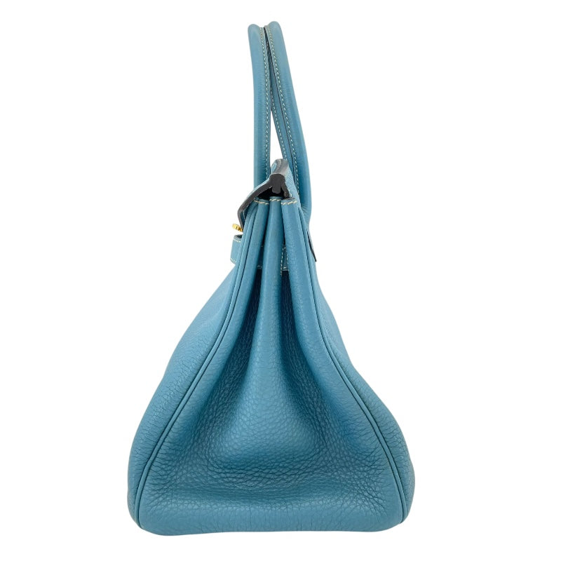 エルメス HERMES バーキン35 □N刻印　(2010年製) ブルージーン　ゴールド金具 トゴ レディース ハンドバッグ