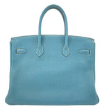 エルメス HERMES バーキン35 □N刻印　(2010年製) ブルージーン　ゴールド金具 トゴ レディース ハンドバッグ