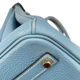 エルメス HERMES バーキン35 □N刻印　(2010年製) ブルージーン　ゴールド金具 トゴ レディース ハンドバッグ