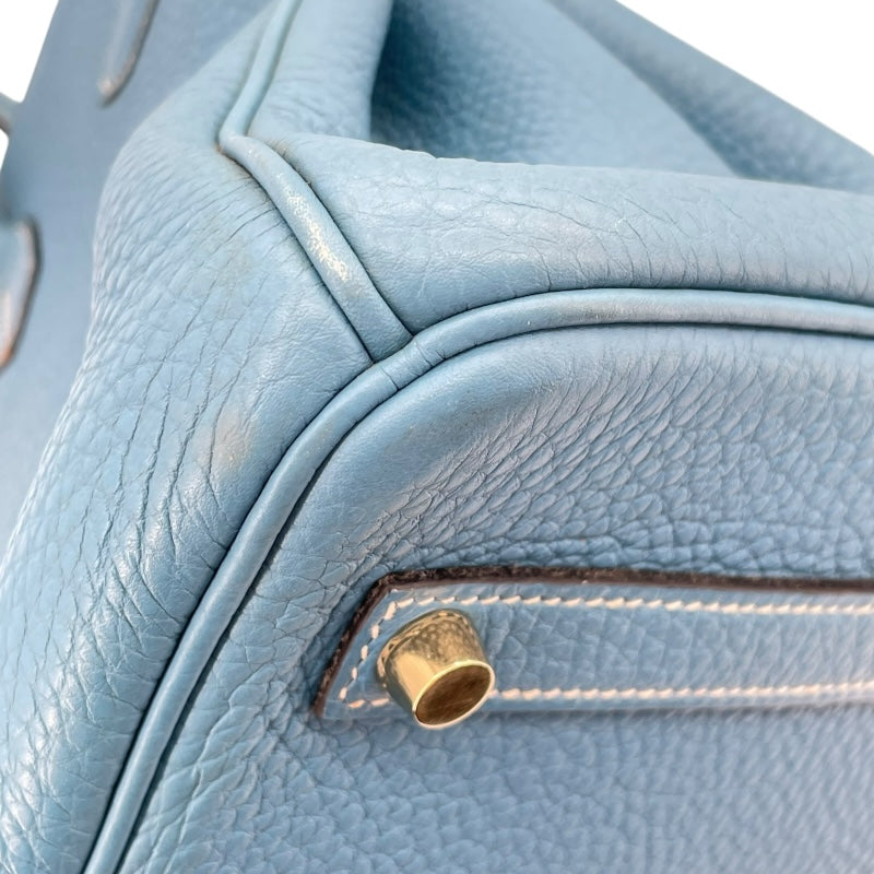 エルメス HERMES バーキン35 □N刻印　(2010年製) ブルージーン　ゴールド金具 トゴ レディース ハンドバッグ