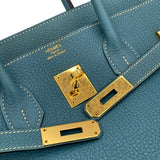 エルメス HERMES バーキン35 □N刻印　(2010年製) ブルージーン　ゴールド金具 トゴ レディース ハンドバッグ