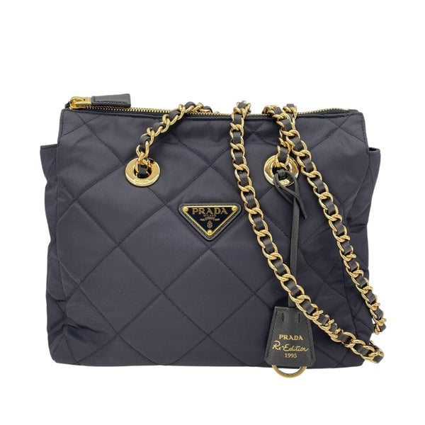 プラダ PRADA Re-Edition ショルダー ネイビー GD金具 リナイロン レディース ショルダーバッグ