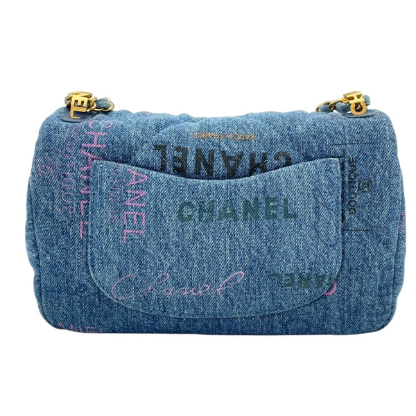 シャネル CHANEL チェーンショルダーバッグ AS3134 ブルー GD金具 デニム レディース ショルダーバッグ