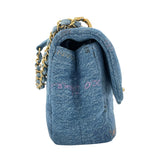 シャネル CHANEL チェーンショルダーバッグ AS3134 ブルー GD金具 デニム レディース ショルダーバッグ