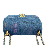 シャネル CHANEL チェーンショルダーバッグ AS3134 ブルー GD金具 デニム レディース ショルダーバッグ