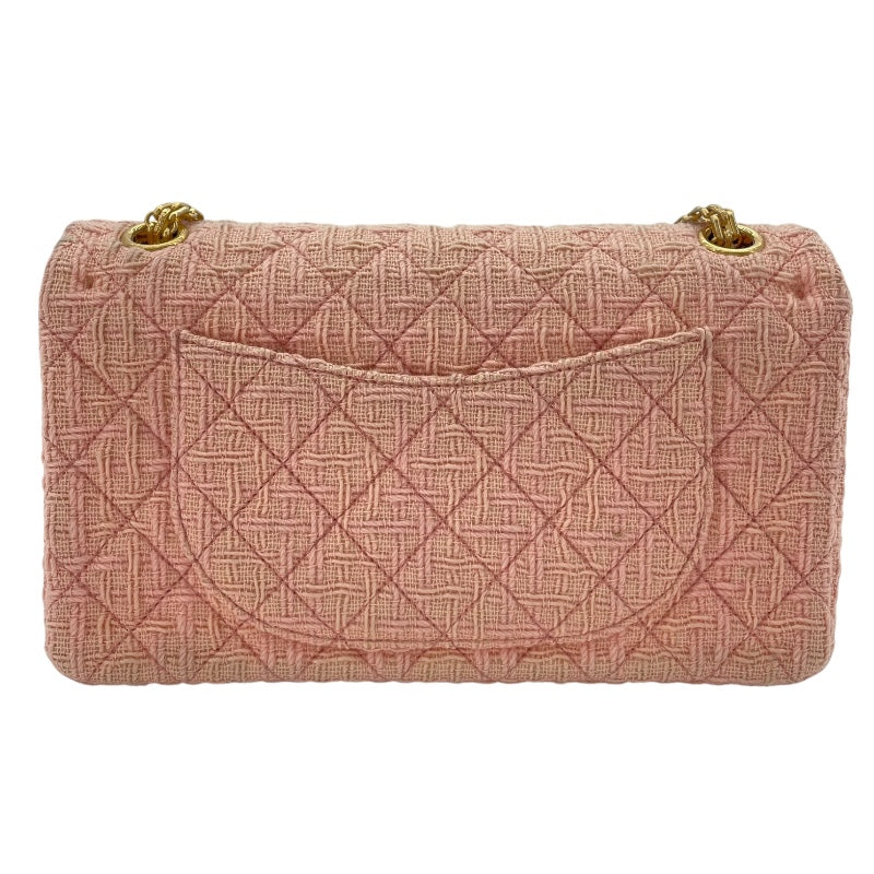 シャネル CHANEL 2.55 フラップバッグ A37586 23番台 ピンク GD金具 ツイード レディース ショルダーバッグ
