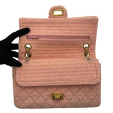 シャネル CHANEL 2.55 フラップバッグ A37586 23番台 ピンク GD金具 ツイード レディース ショルダーバッグ
