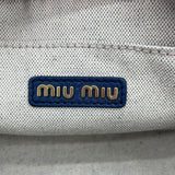 ミュウミュウ miu miu アルカディ 5BB123 ブルー レザー レディース ハンドバッグ