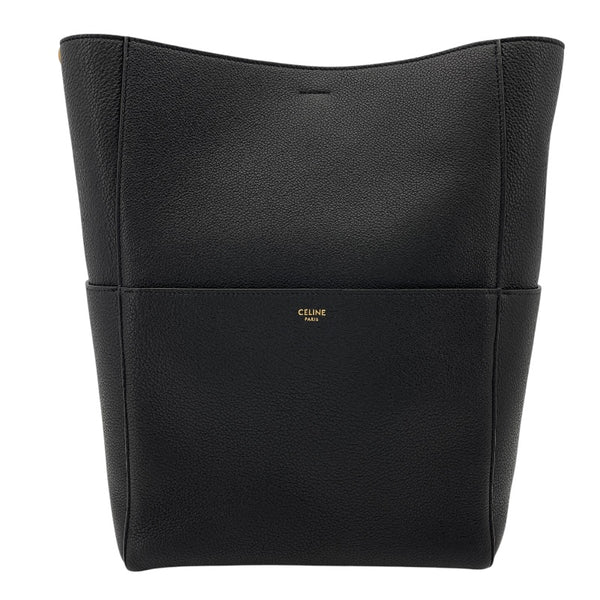 セリーヌ CELINE サングル バケット ミディアム 189593A ブラック GD金具 レザー ユニセックス ショルダーバッグ