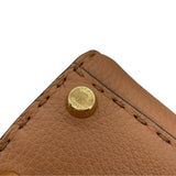 フェンディ FENDI ミニピーカブー セレリア 8BN244 ブラウン レザー レディース ハンドバッグ