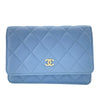 シャネル CHANEL マトラッセチェーンウォレット AP0250 30番台 ライトブルー GD金具 ラム レディース ウォレットチェーン