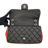 シャネル CHANEL マトラッセ チェーンショルダー A93691 23番台 ブラックxマルチ　シルバー金具 ラム レディース ショルダーバッグ