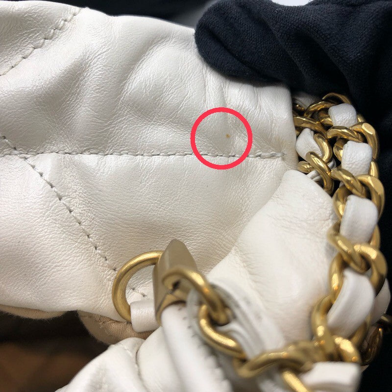 シャネル CHANEL CHANEL22 ミニ AS3980 ホワイト GD金具 カーフスキン レディース ショルダーバッグ